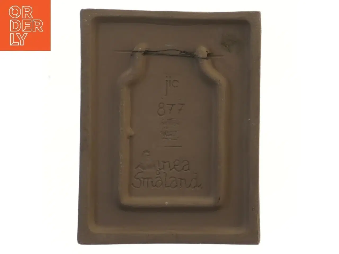 Billede 2 - Keramisk plaket med blomster fra JIE (str. 17,5x13,5 cm)