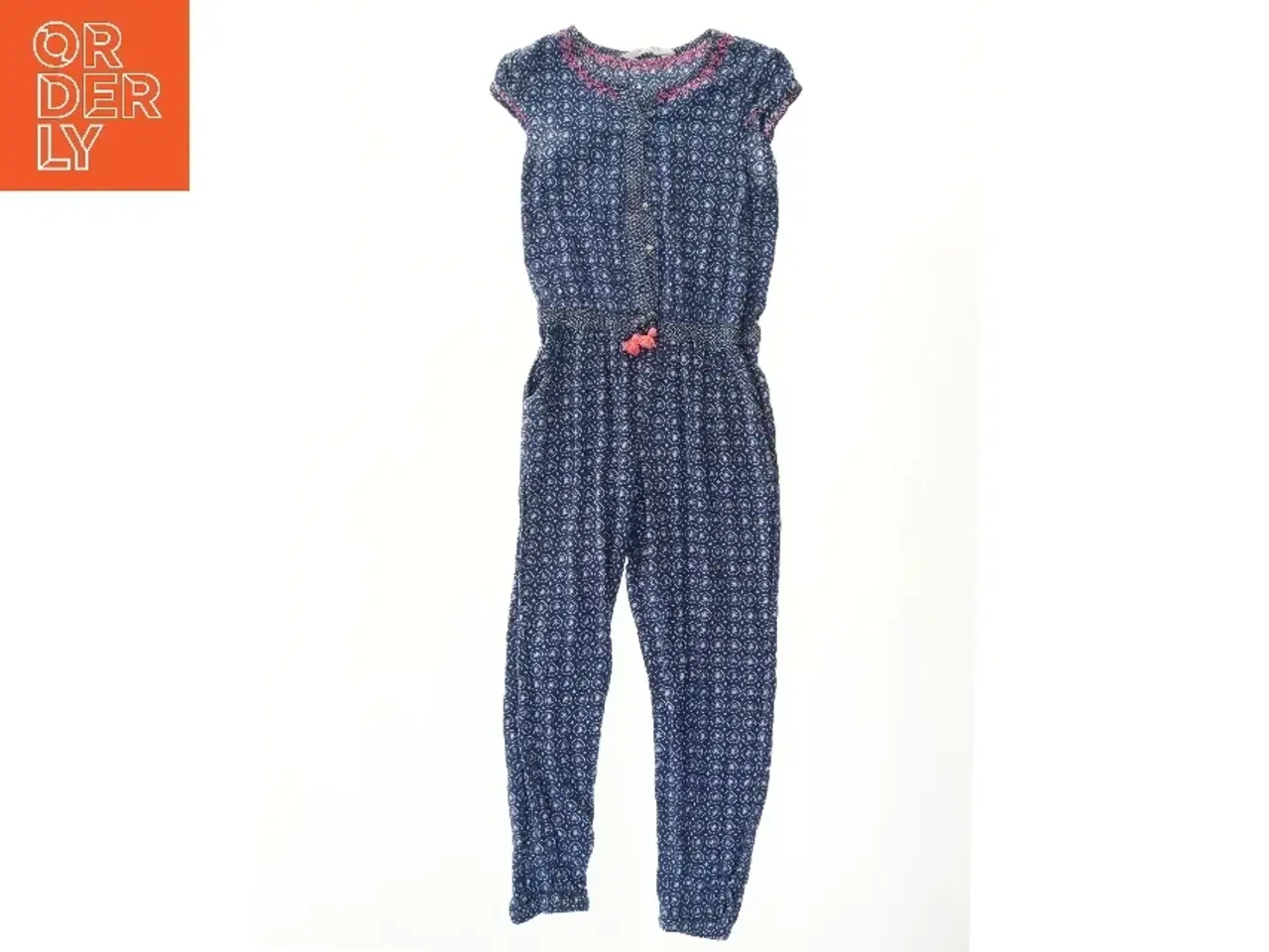 Billede 1 - Blå mønstret buksedragt fra H&M (str. 134)