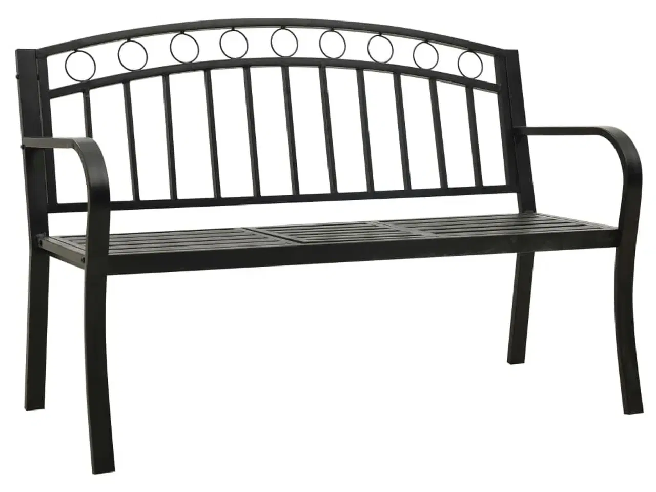 Billede 2 - Havebænk med bord 120 cm stål sort