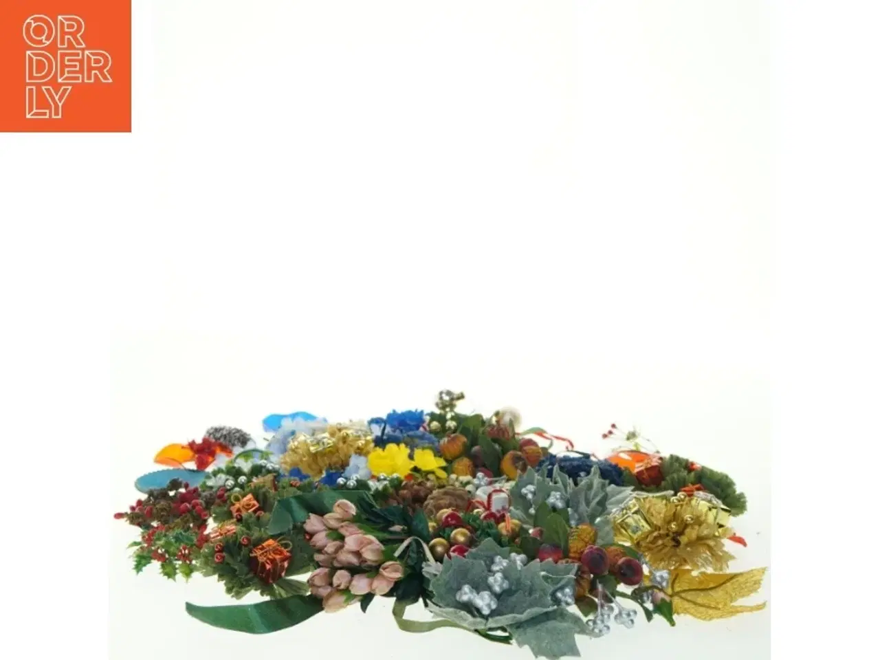 Billede 1 - Kunstig blomsterkranse (str. mix )