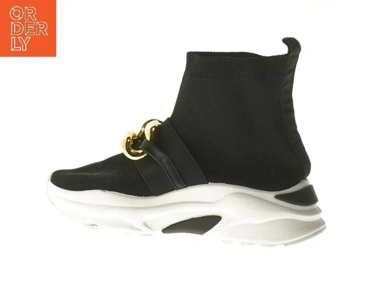 Billede 1 - Sort sneakers med guldkæde (str. 38 )