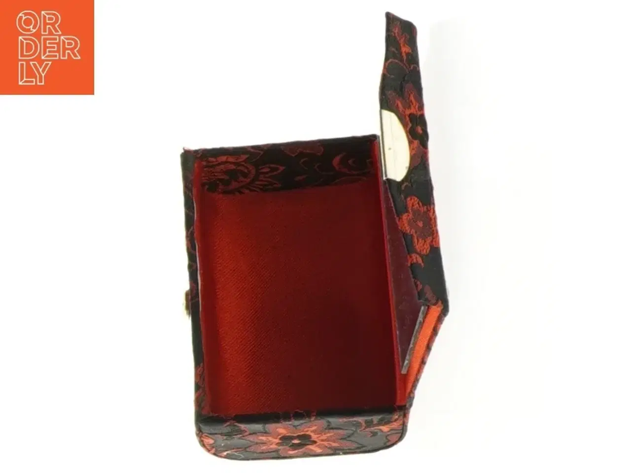 Billede 2 - Broderet pung med spejl (str. 9 x 6 x 3 cm)