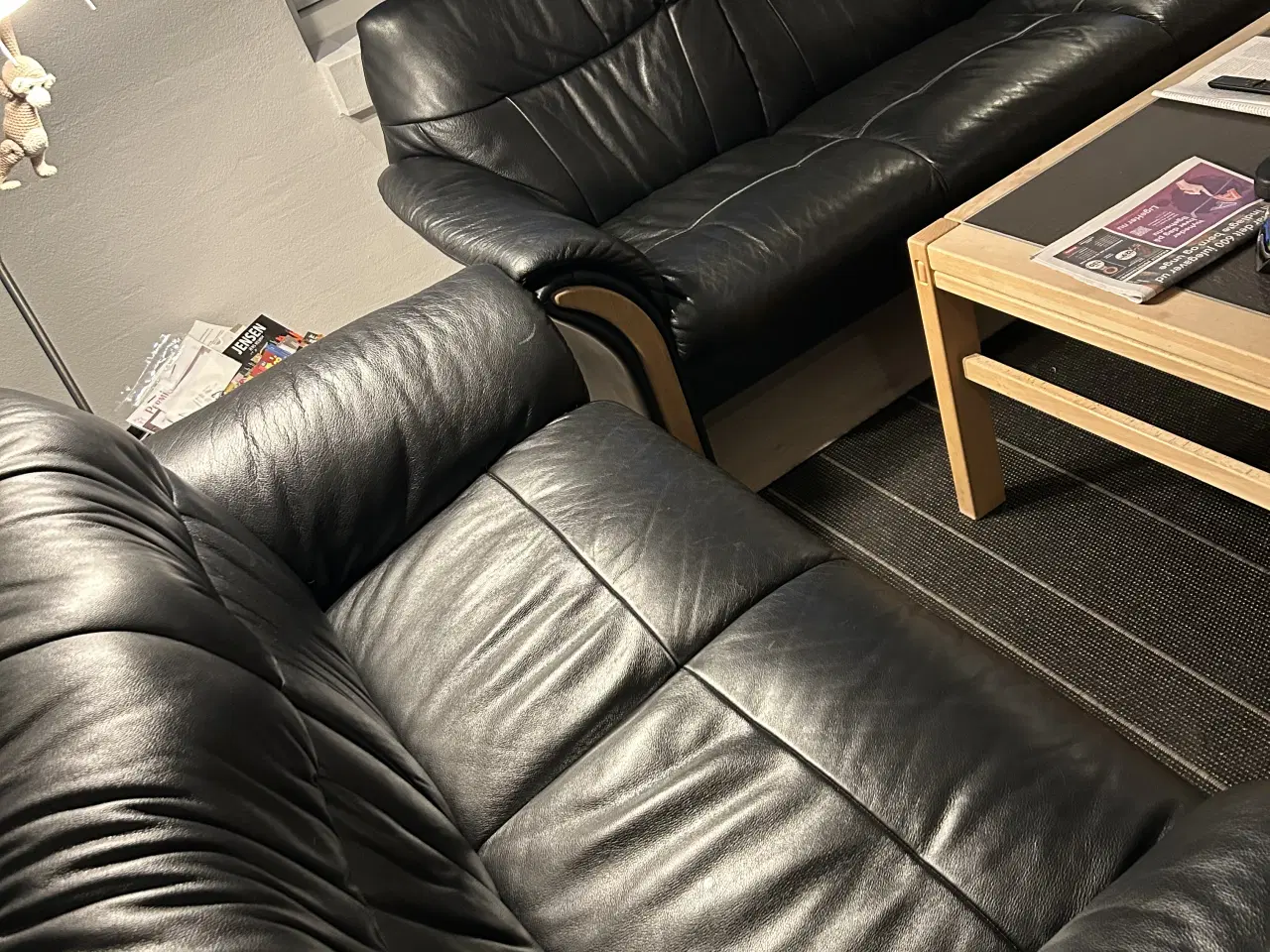 Billede 3 - Hjort Knudsen 3+2 Pers lædersofa