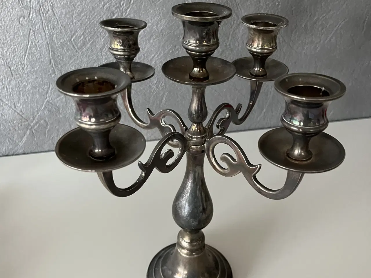 Billede 1 - 5-armet sølv lysestage