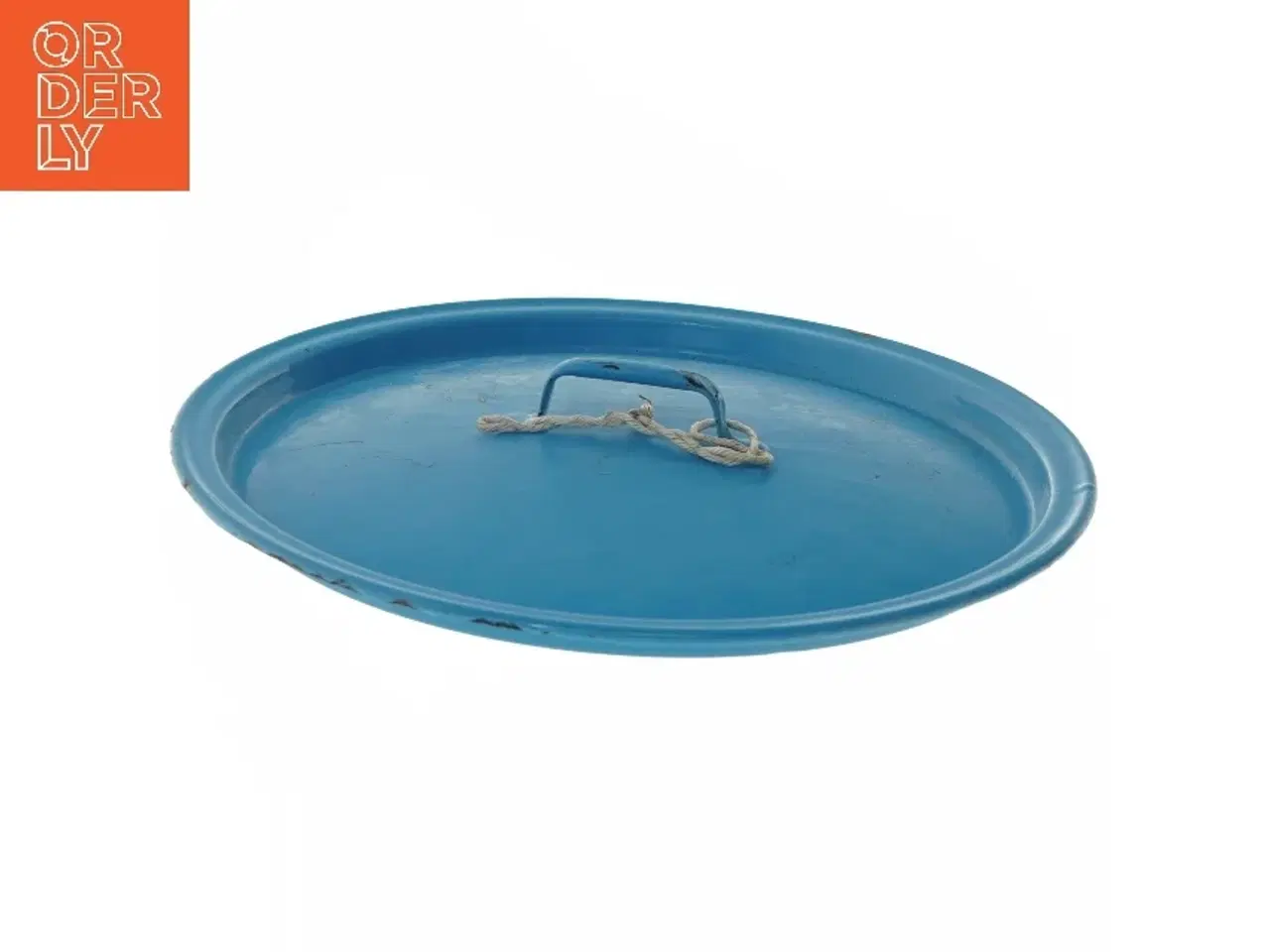 Billede 1 - Blåt emaljelåg (str. Ø 28,5 cm)