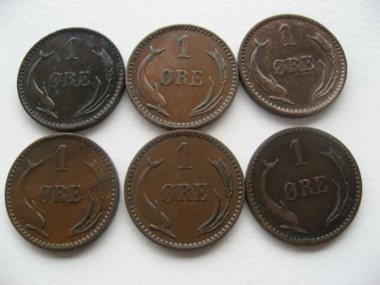 Billede 2 - 6 Flotte delfin 1 ører 1883-1904, Samlet pris