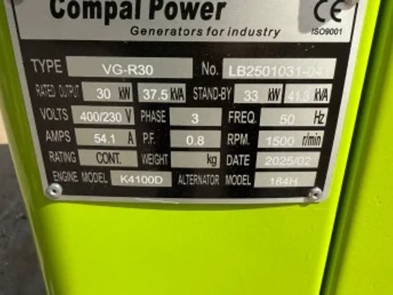Billede 5 - 37.5kva generator