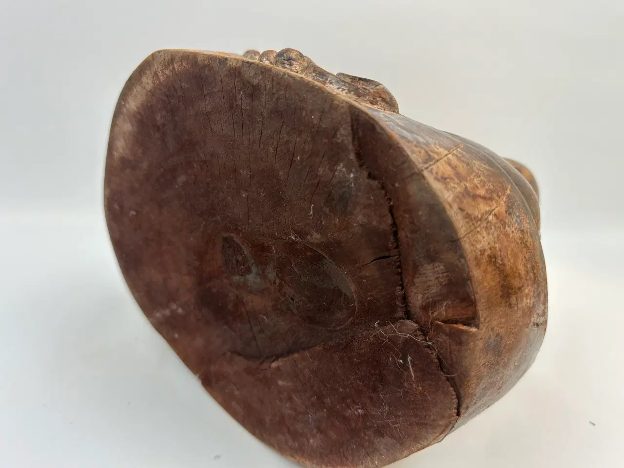 Billede 9 - Stor asiatisk Budda træfigur / træskulptur