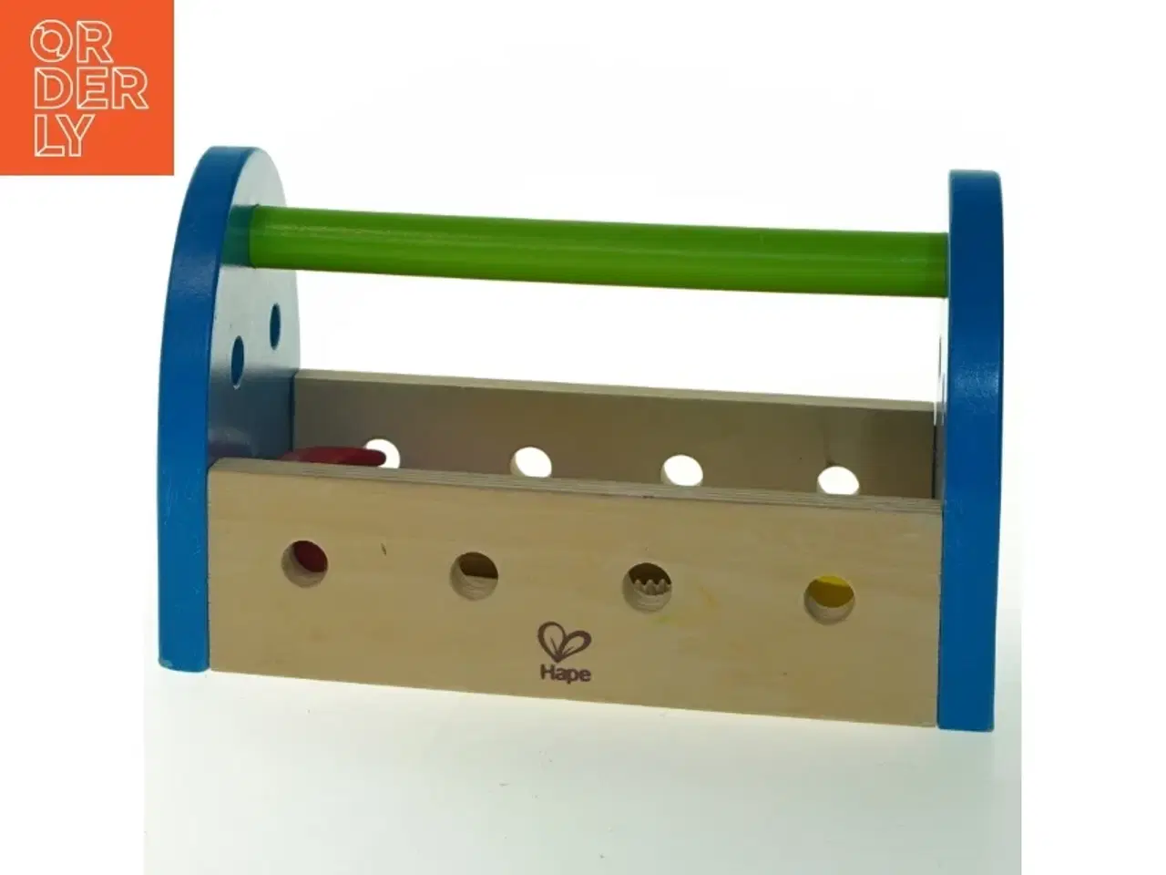 Billede 1 - Træværktøjskasse med legetøjsværktøj fra Hape (str. 24x13 cm)