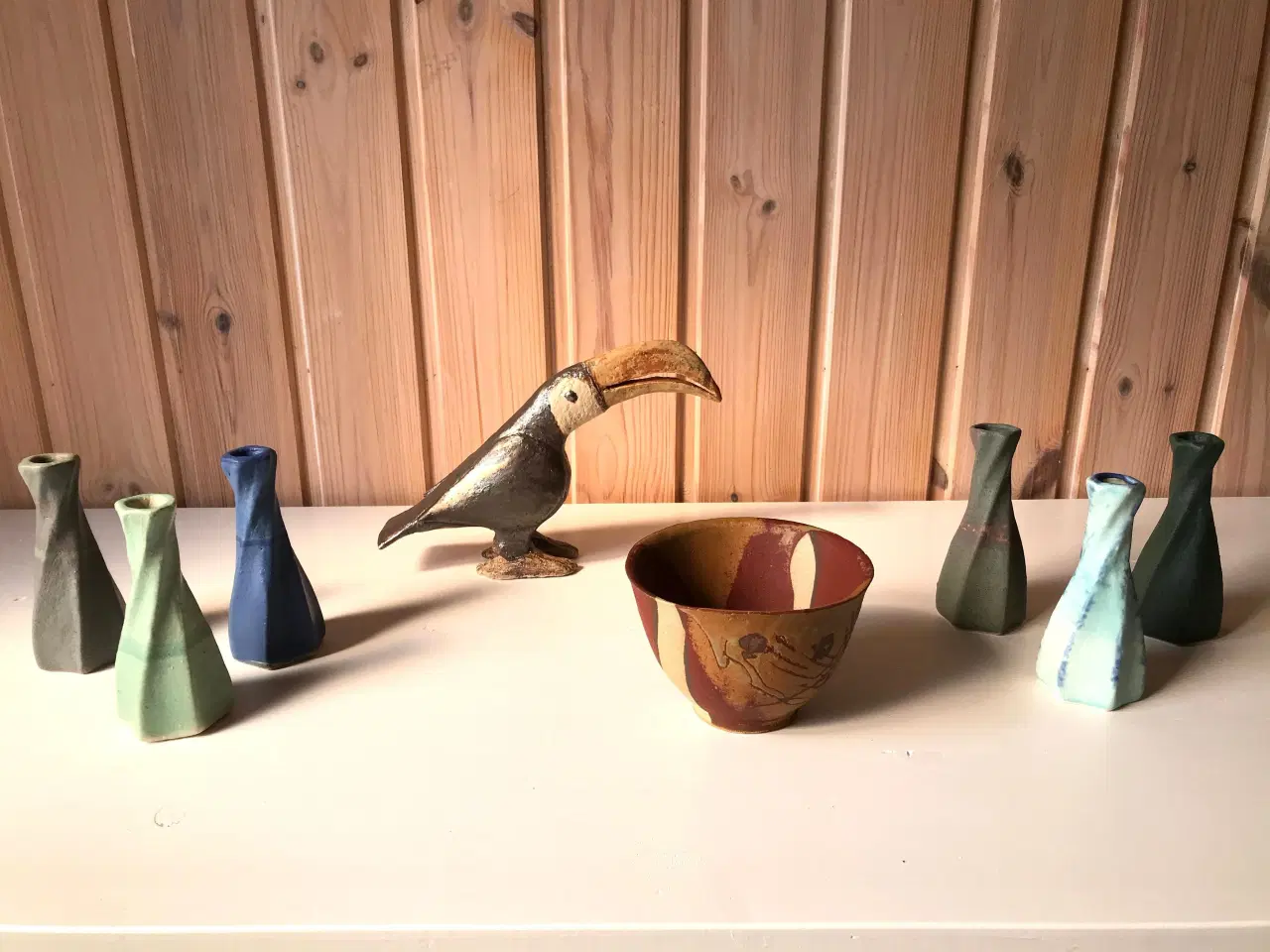 Billede 1 - keramik, fugl, minivaser m.m
