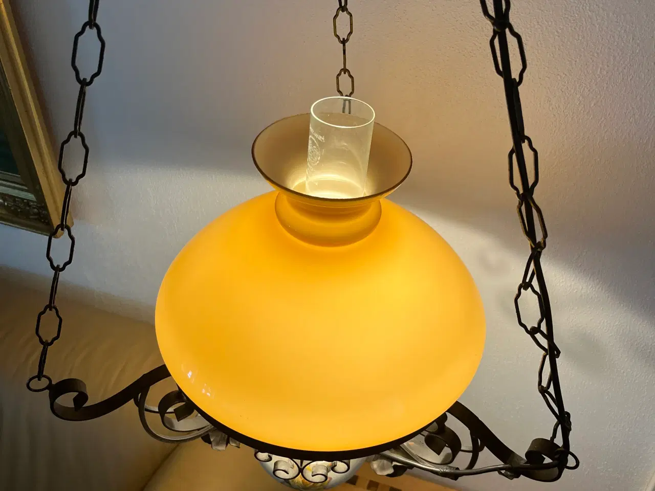 Billede 3 - Stor og Smuk Retro antik loftslampe