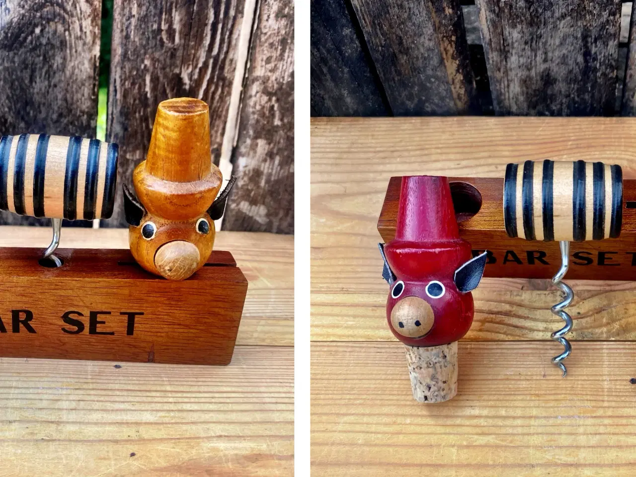 Billede 1 - * Gammelt og meget sjældent bar sæt - i teaktræ