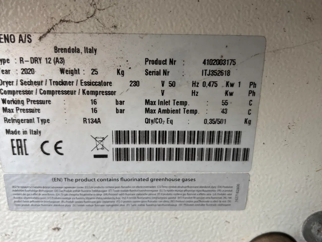 Billede 8 - Trykluft kompressor, RENO svp 205 Industri 