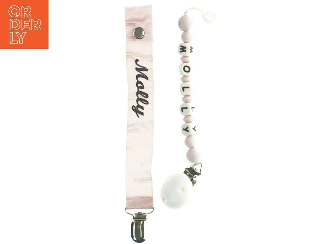 Billede 3 - 10 Sutter (ubrugte) og suttesnor med navn fra Nuk (str. Baby)