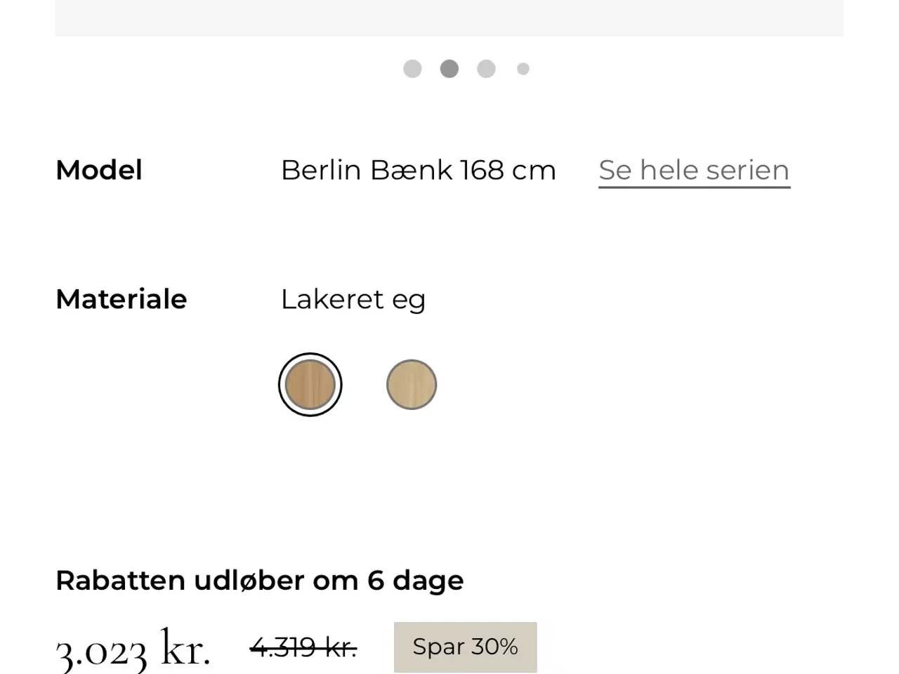 Billede 3 - Bænk fra Bolia 