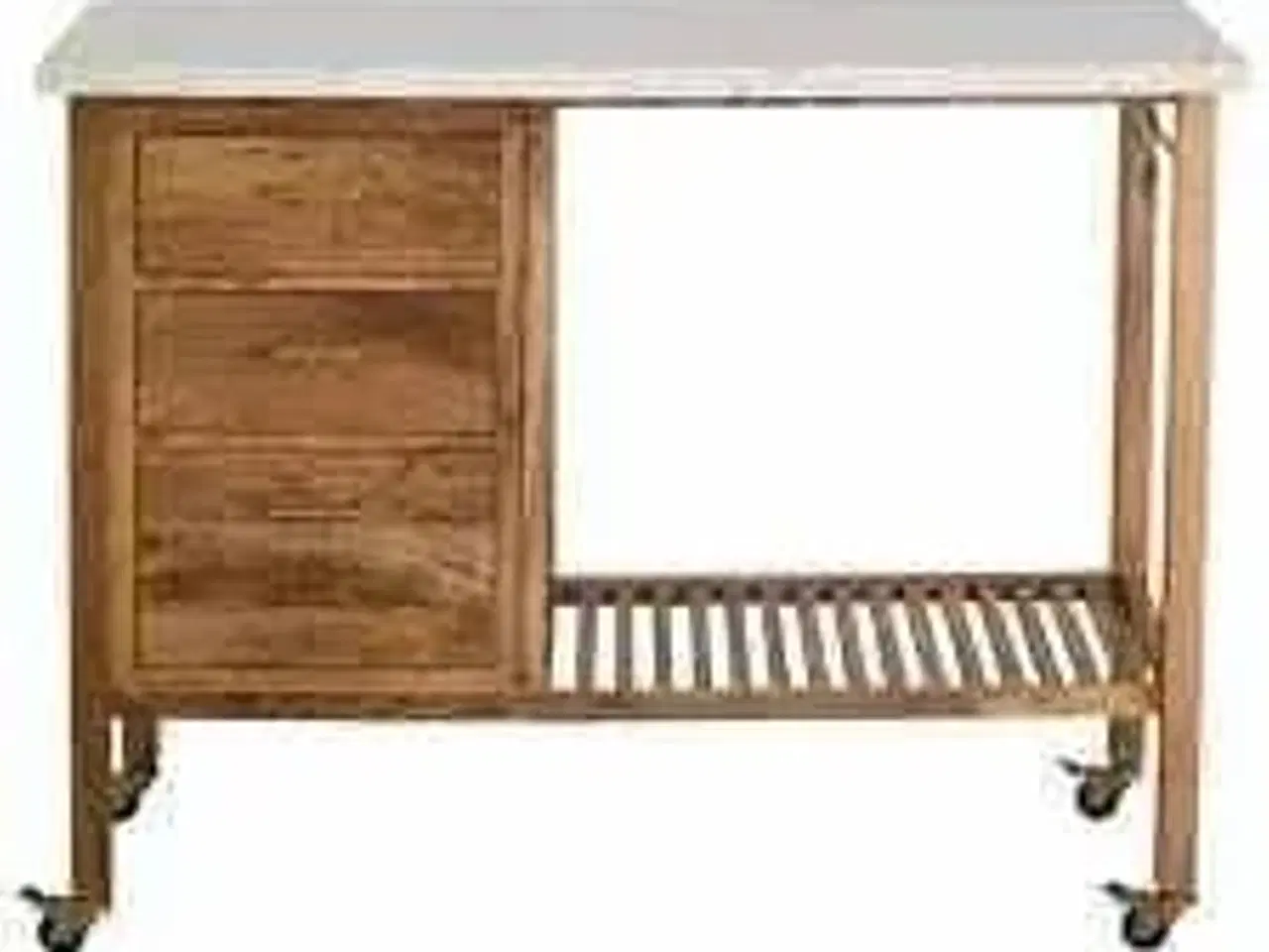 Billede 1 - Nordal Mashu køkkenø med marmor bordplade 120x60 cm