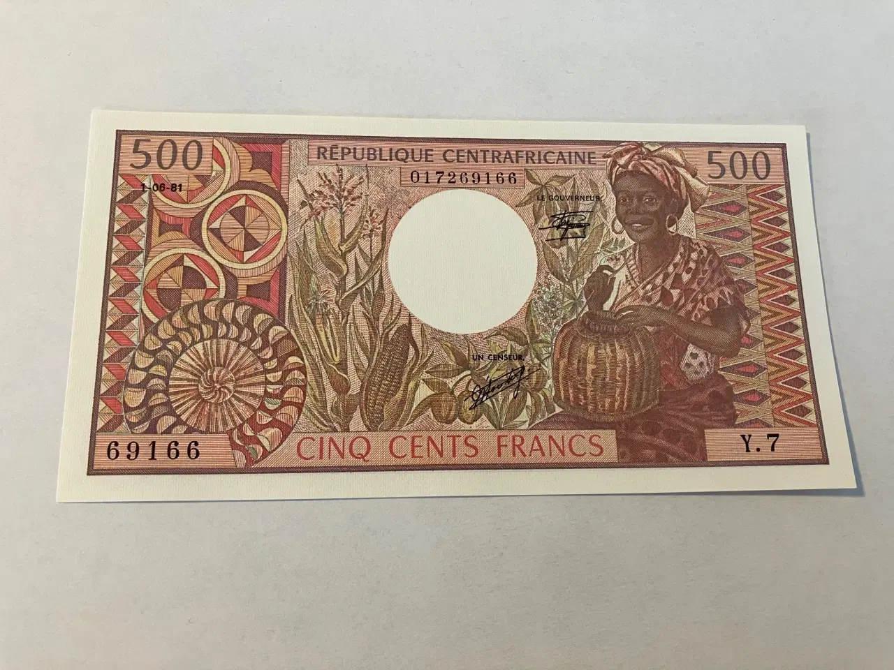 Billede 1 - 500 Francs Central African Republic 1981