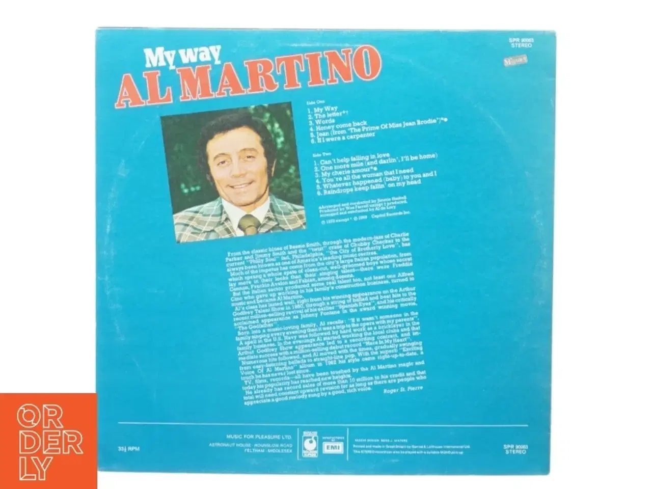 Billede 2 - Al Martino - “My Way”, Sounds Super B (str. 30 cm)