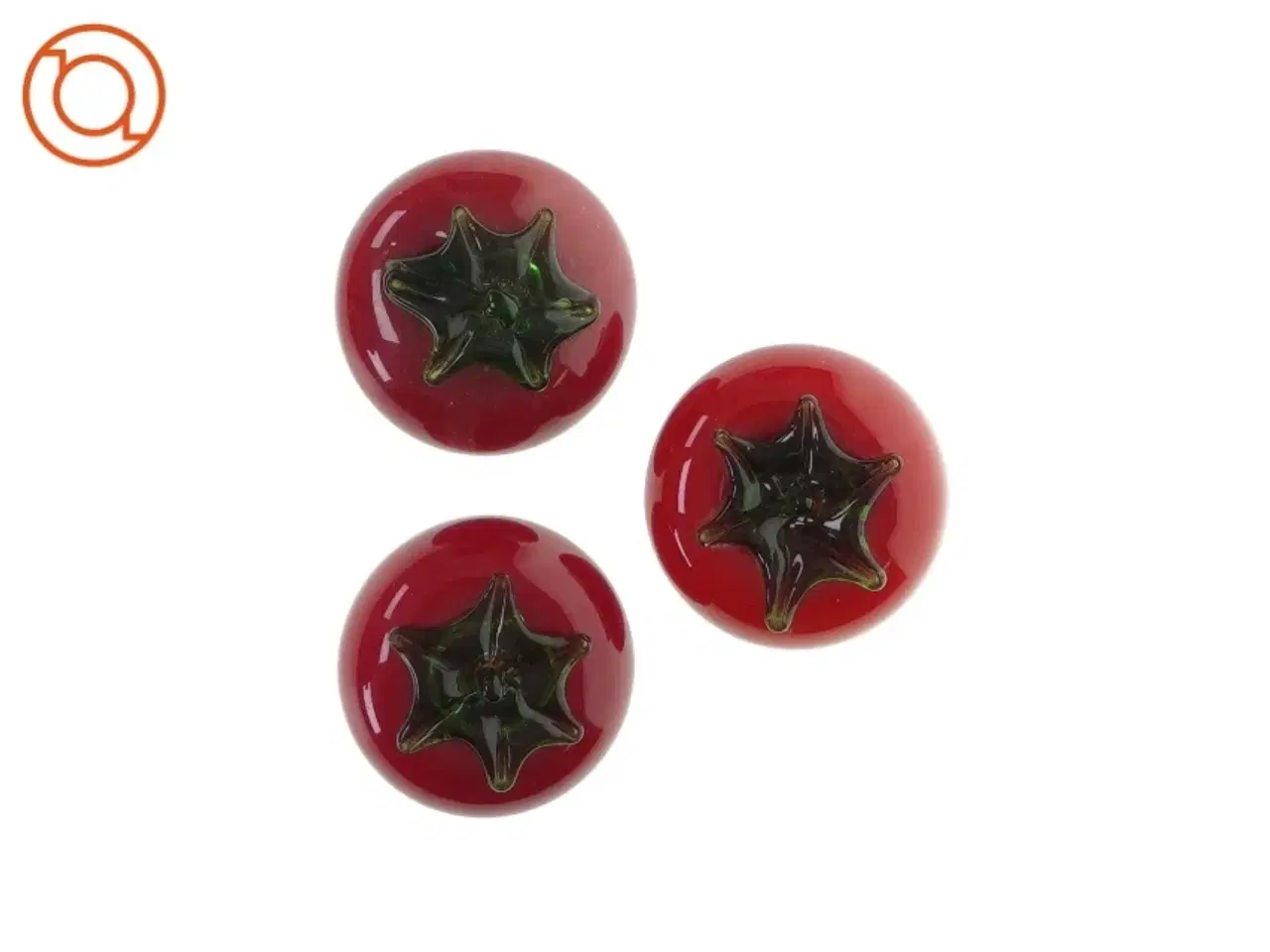 Billede 2 - Tomatfigur i glas (3 stk) (str. HØ: 6x8 cm)