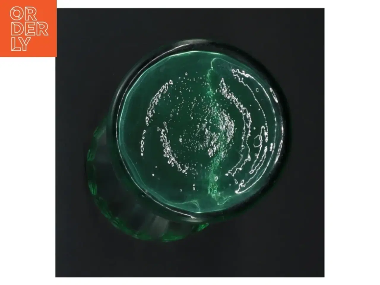 Billede 3 - Grøn glasvase (str. H. 18 cm. ø 8 cm)