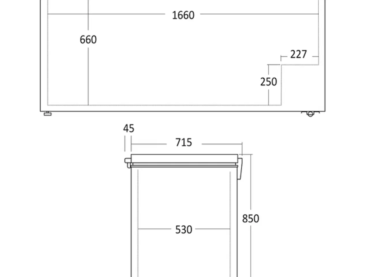 Billede 8 - Scandomestic Kummefryser 560 Liter – SCCF560WE