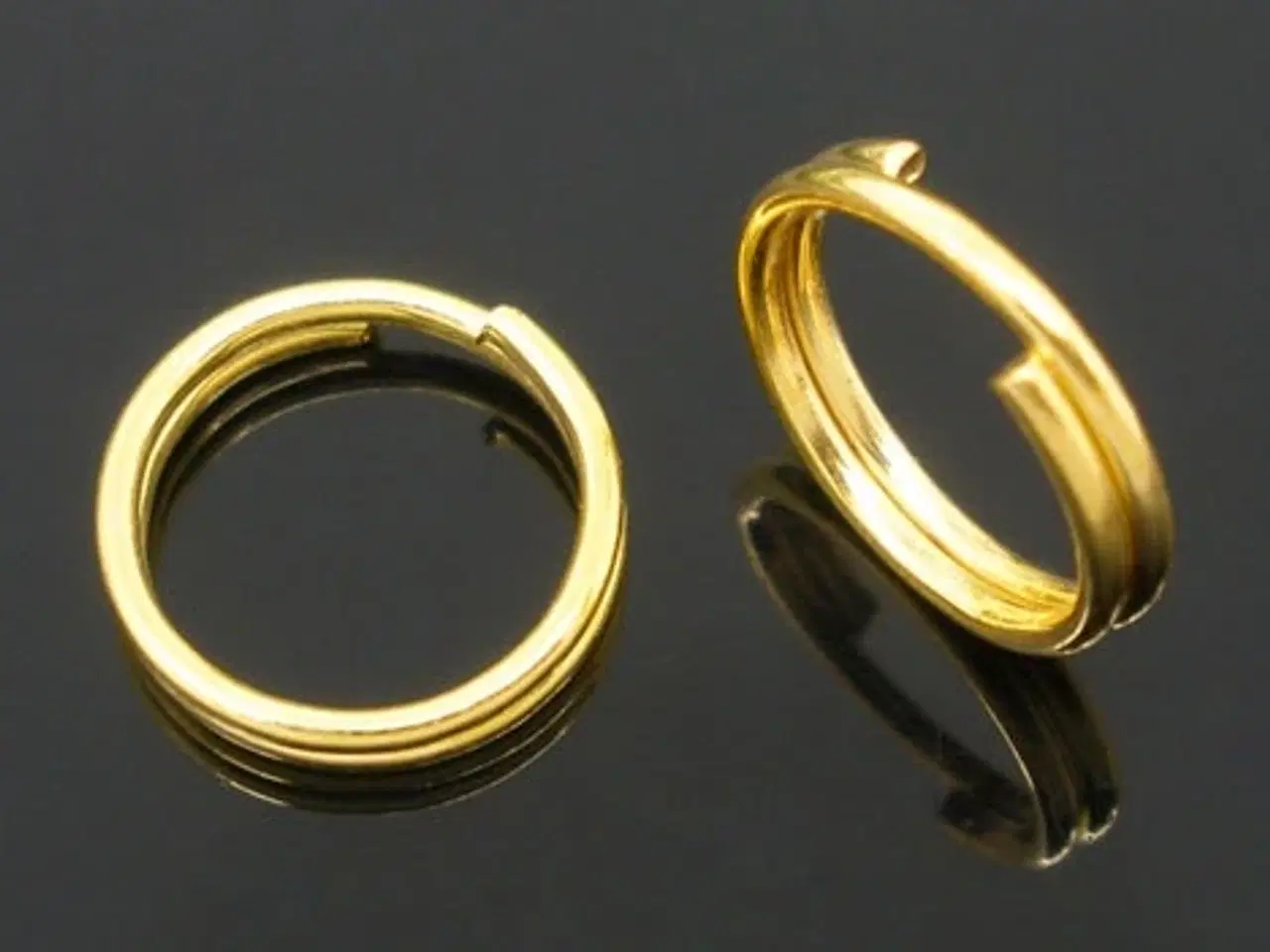 Billede 2 - Dobbeltviklede mikro-nøgleringe til smykker