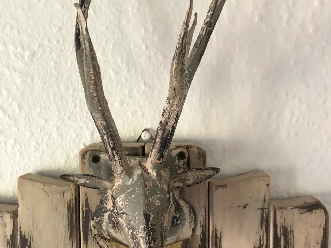 Billede 3 - Kridttavle med hjort, 60x28 cm, væg ophæng