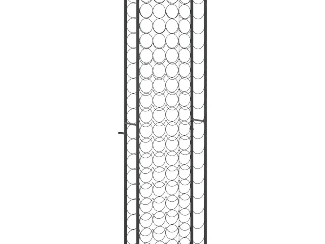Billede 2 - Vinreol til 95 flasker 54x18x200 cm smedejern sort