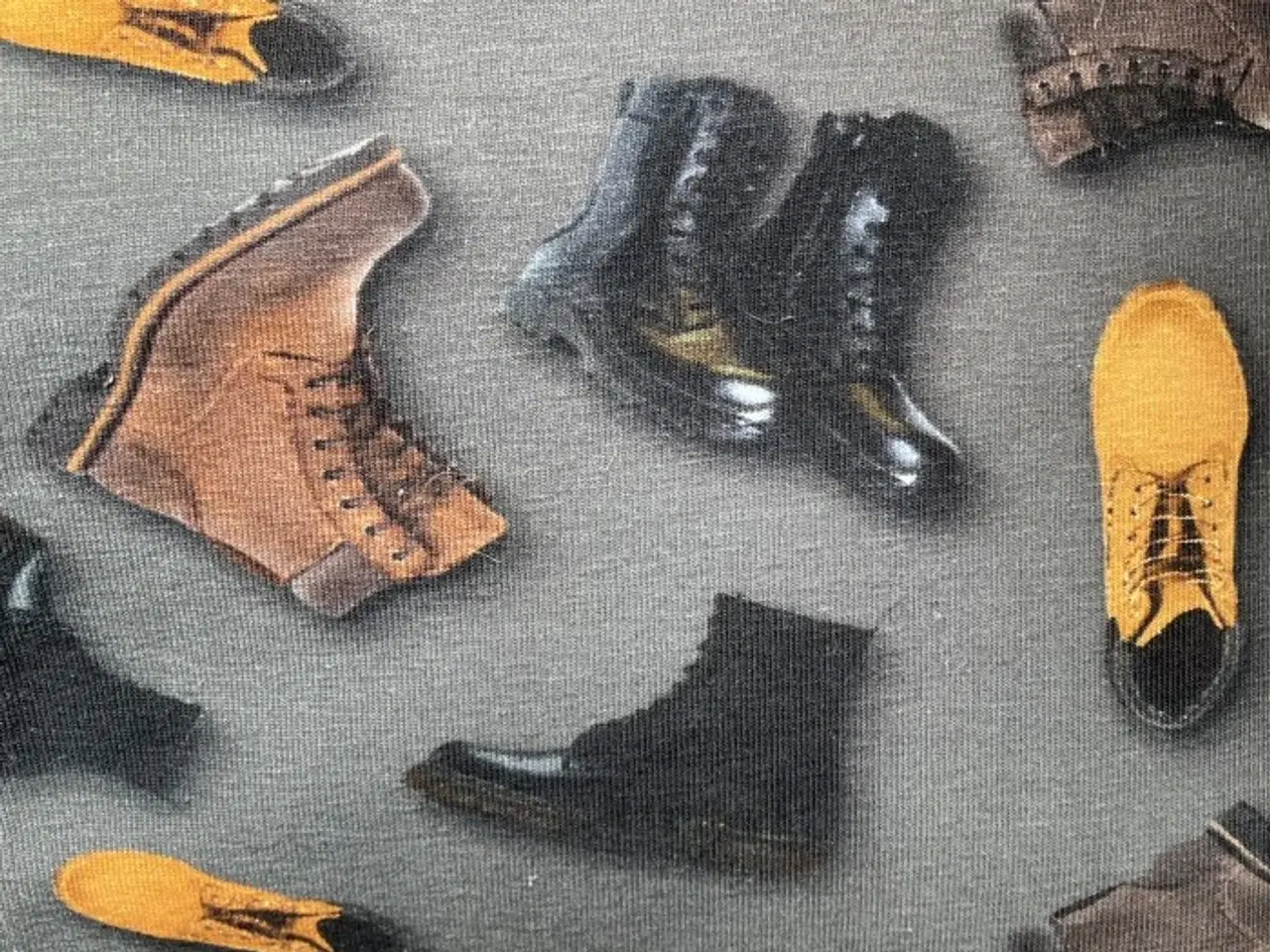 Billede 1 - Jersey stof med sko og støvler – 160x270
