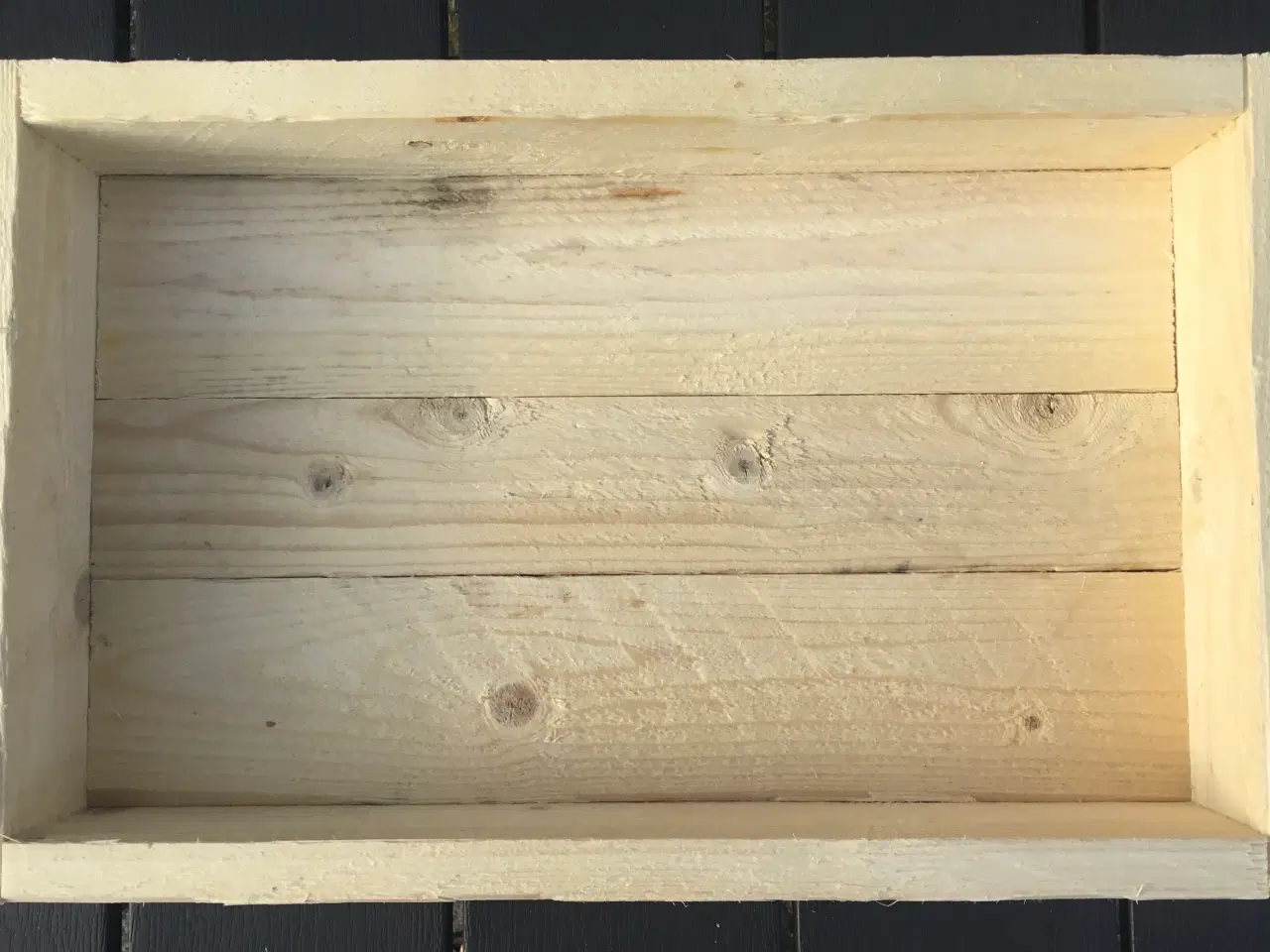 Billede 6 - Træ kasse / bakke genbrugstræ fyr 40,1 x 24,9