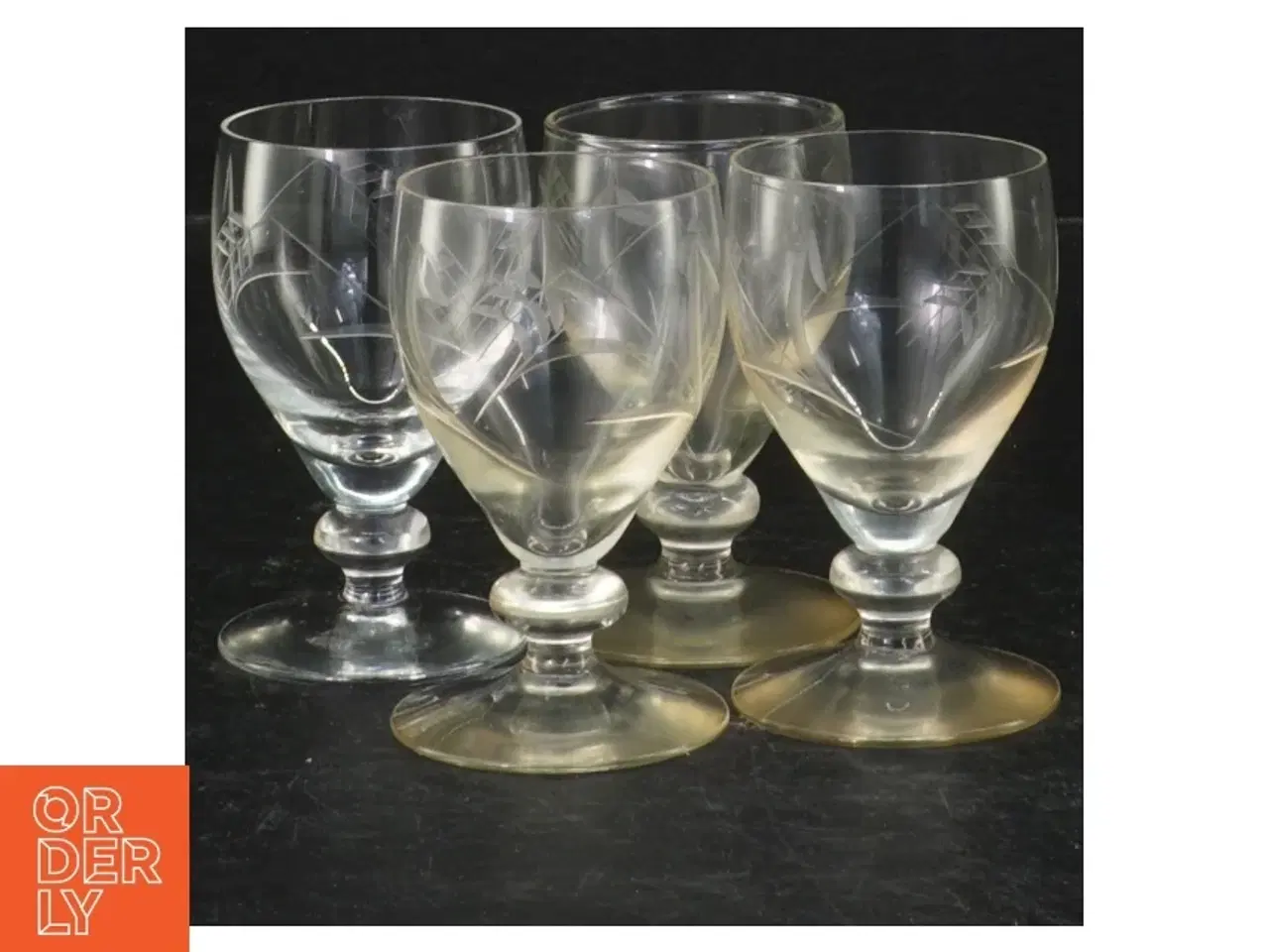 Billede 1 - Holmegaard Bygholm portvinsglas (str. 4 styk. ø. 4,5 cm. længde, 8 cm)