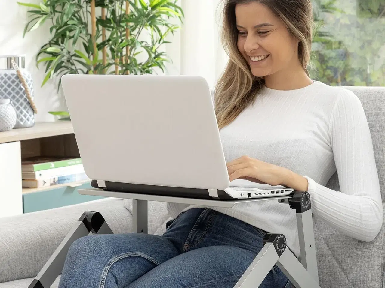 Billede 1 - Laptop stand justerbar - Omnible, grå