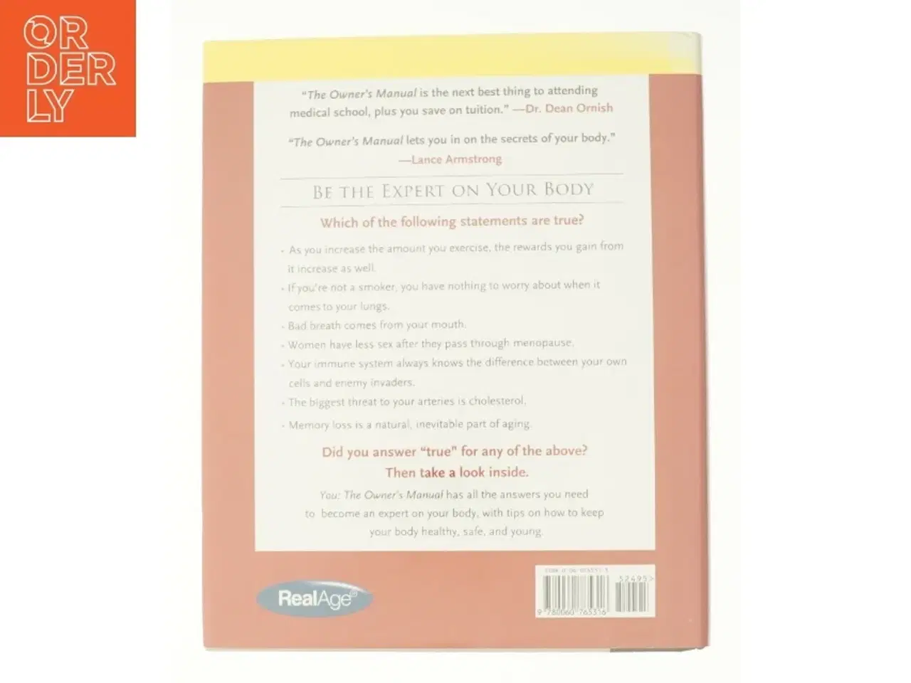 Billede 2 - YOU - the Owner&#39;s Manual : an Insider&#39;s Guide to the Body That Will Make You Healthier and Younger af Dr Oz (Bog)