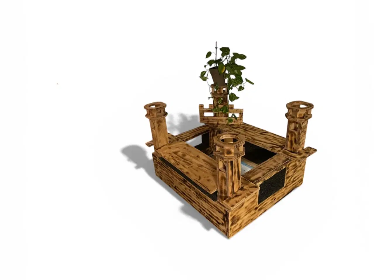 Billede 9 - 🐰 Unikt håndbygget kaninfort “Bunnywood”