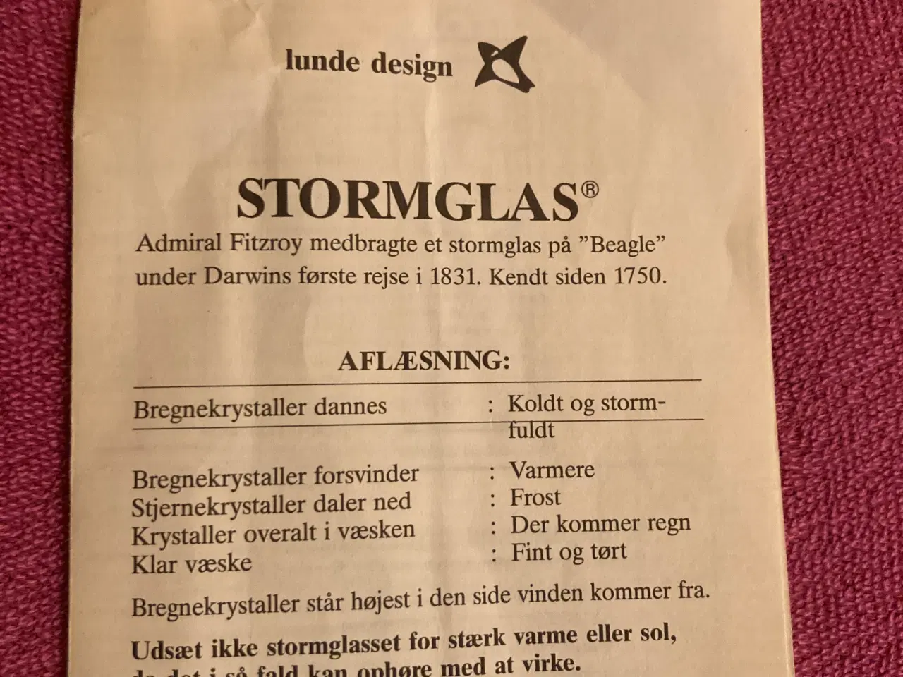 Billede 2 - Stormglas