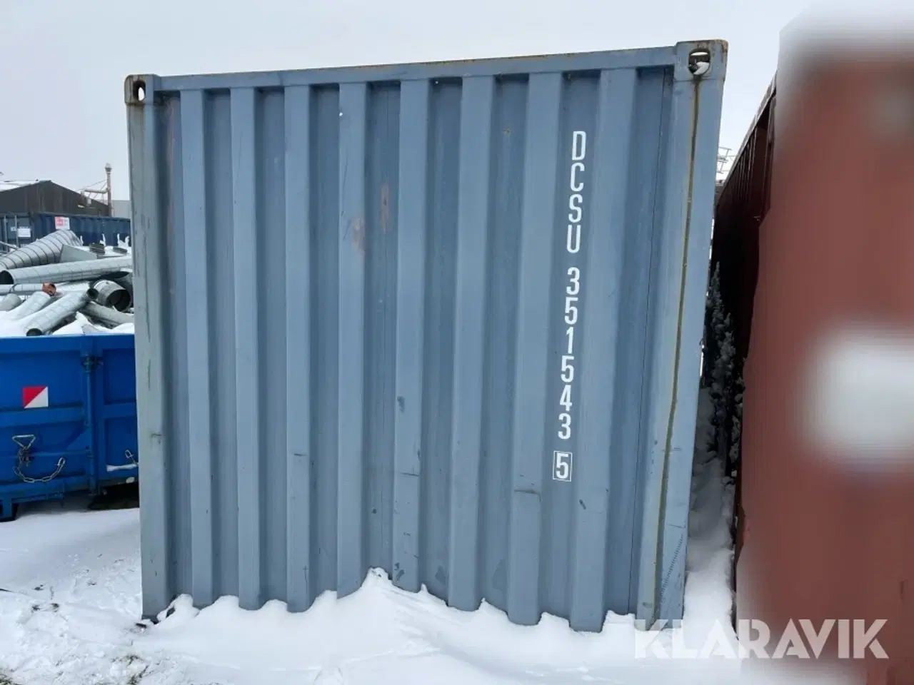 Billede 3 - 20 fods container med reoler og arbejdsbord