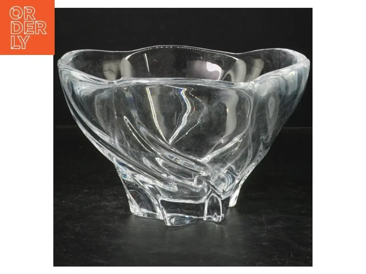 Billede 1 - Glas Dekorativ Skål fra Holmegaard (str. Ø 21 cm)