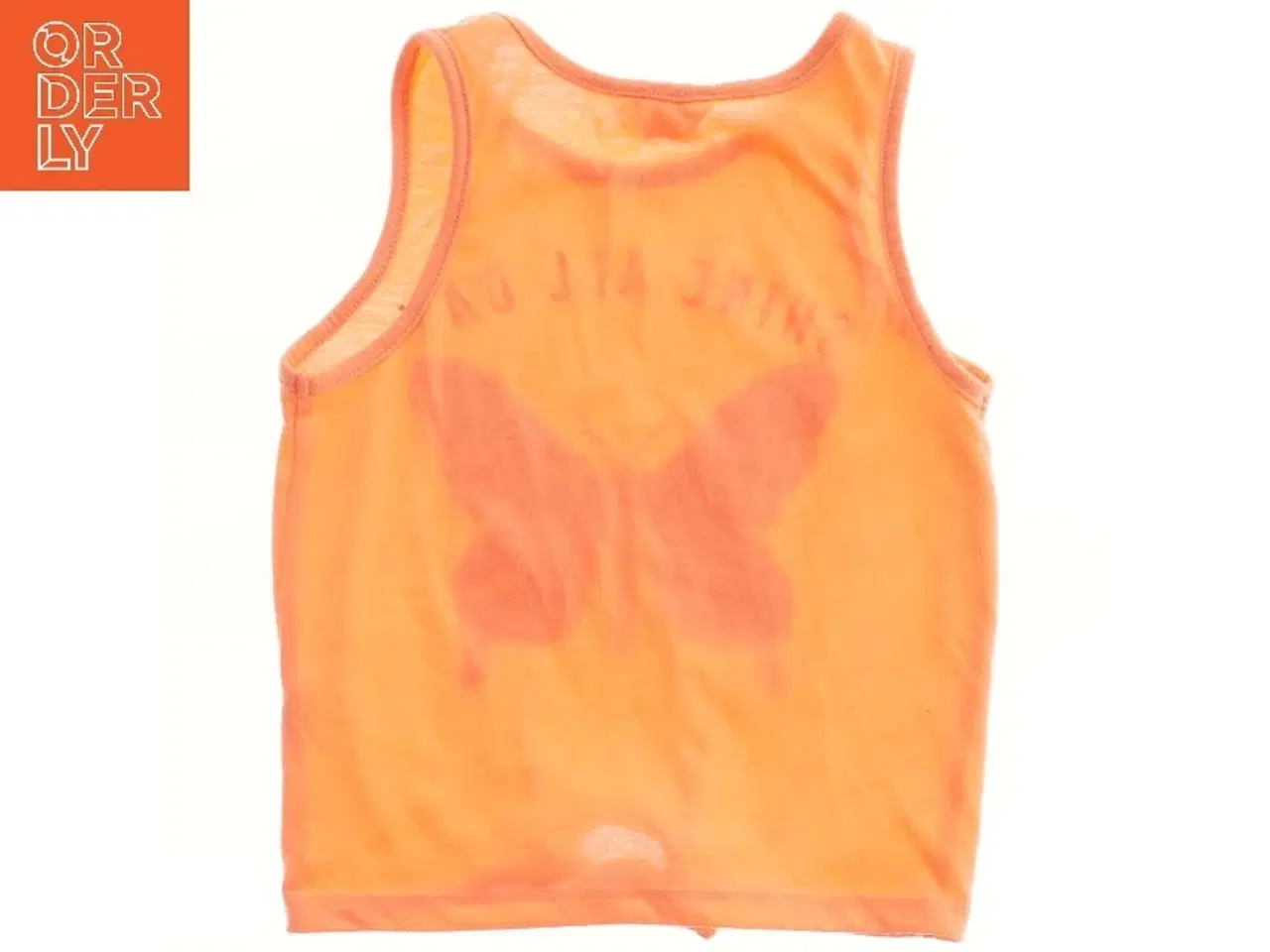 Billede 2 - Orange tanktop med palietter fra Primark (str. 116)