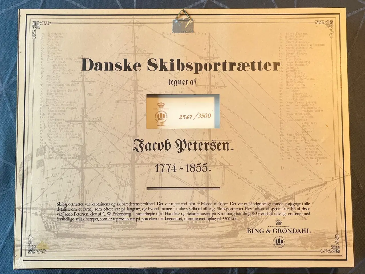 Billede 2 - Bing & Grøndahl. Porcelæn. Skibsportræt!