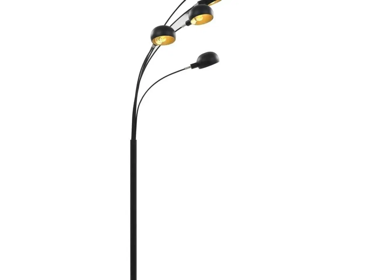 Billede 4 - Standerlampe 200 cm 5 x E14 sort og guld