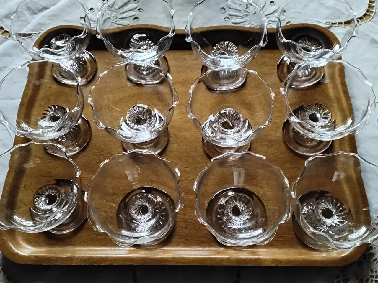 Billede 4 - 12 portionsglas / dessertglas med snoet stilk