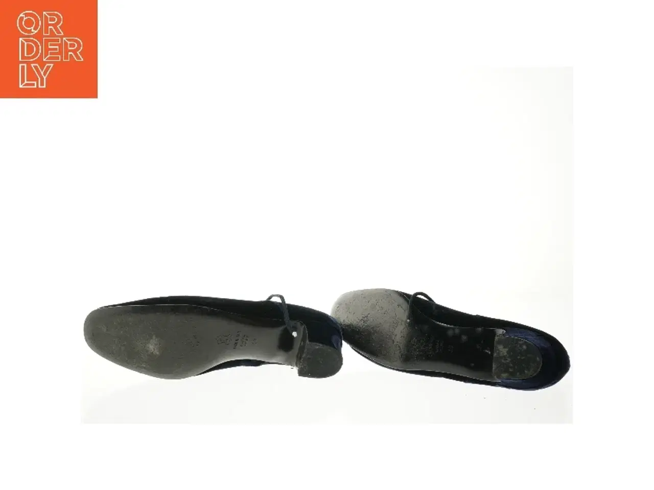 Billede 4 - Blå velour damestøvler med snøre fra Emma Hope (str. 39)