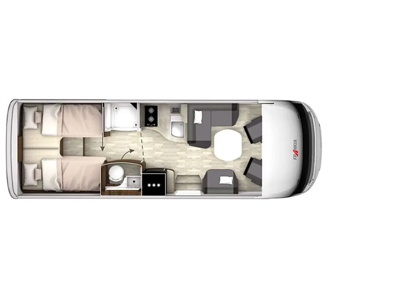 Billede 6 - 0 - Frankia Platin Pure I 7400 GD Edition   Top udstyret 5 Stjernet Camper på Mercedes