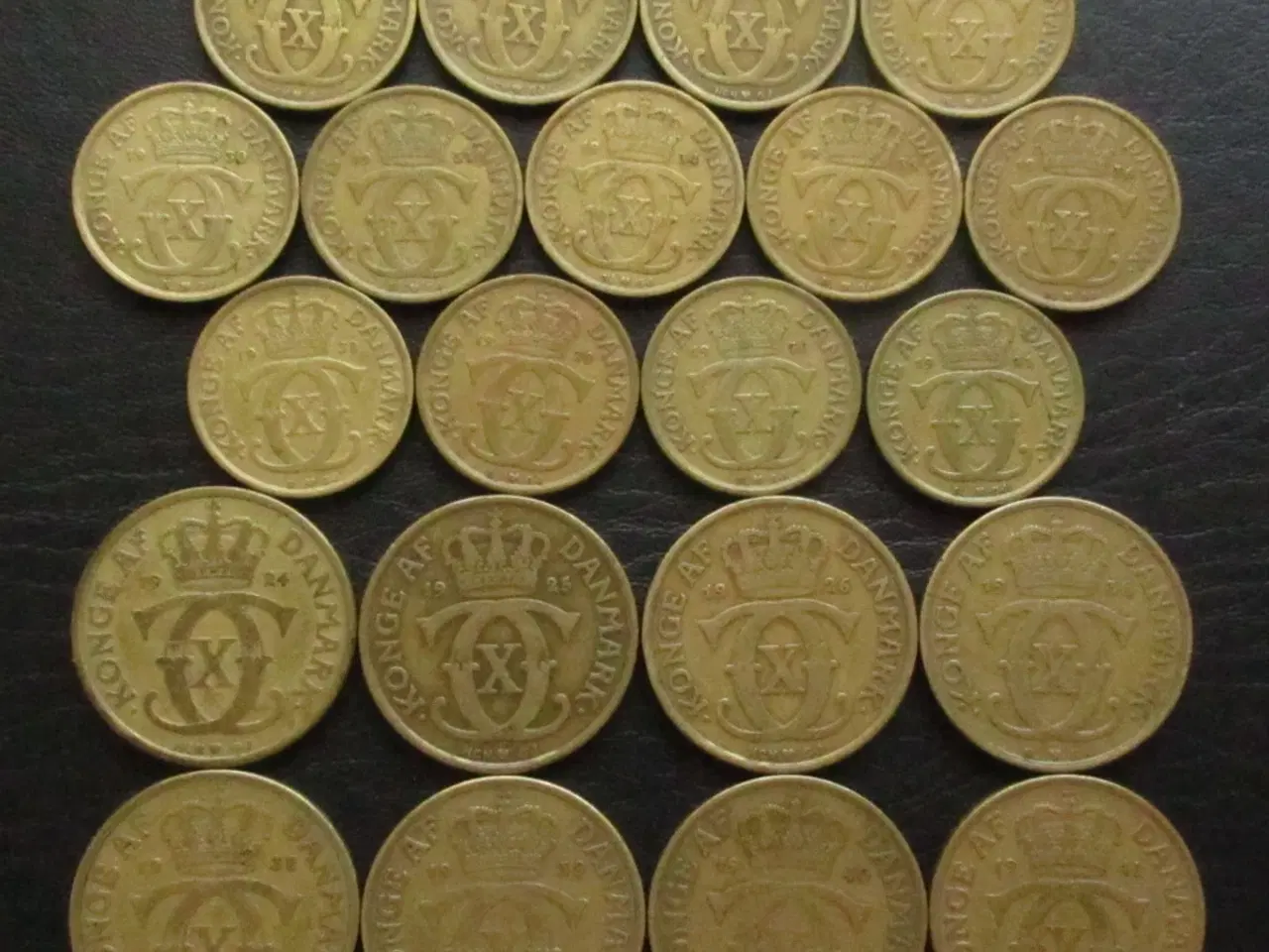 Billede 1 - 1 og 2 kr 1924-1941 komplet - uden/med 1 kr 1924
