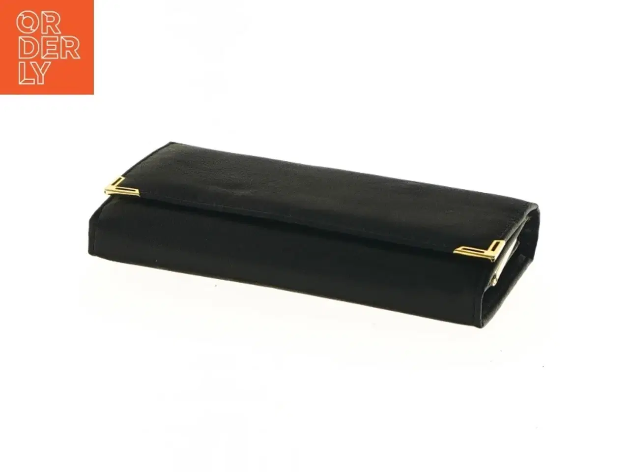 Billede 1 - Sort clutch taske med gulddetaljer (str. 18x10 cm)