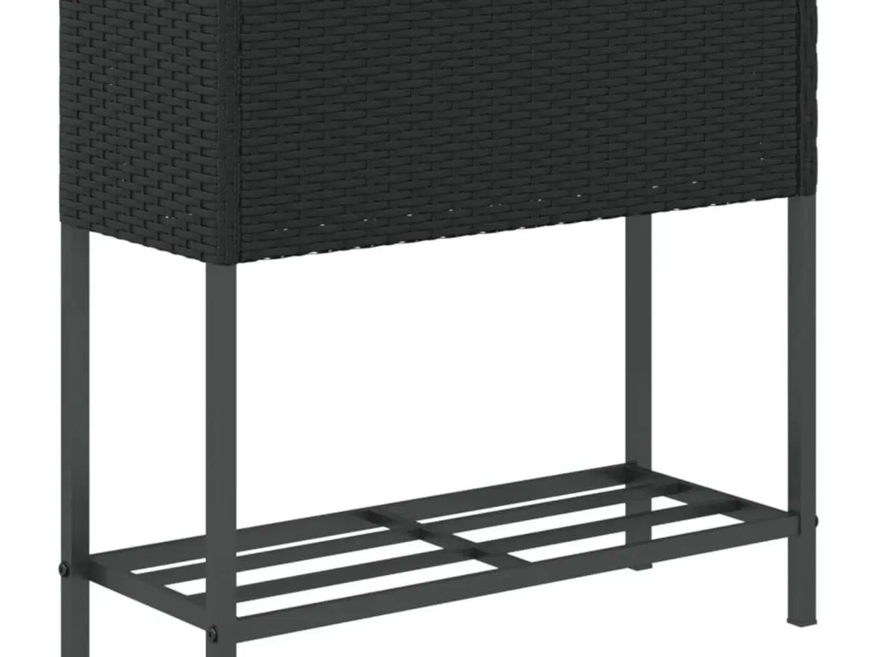 Billede 7 - Plantekasse med hylde polyrattan sort