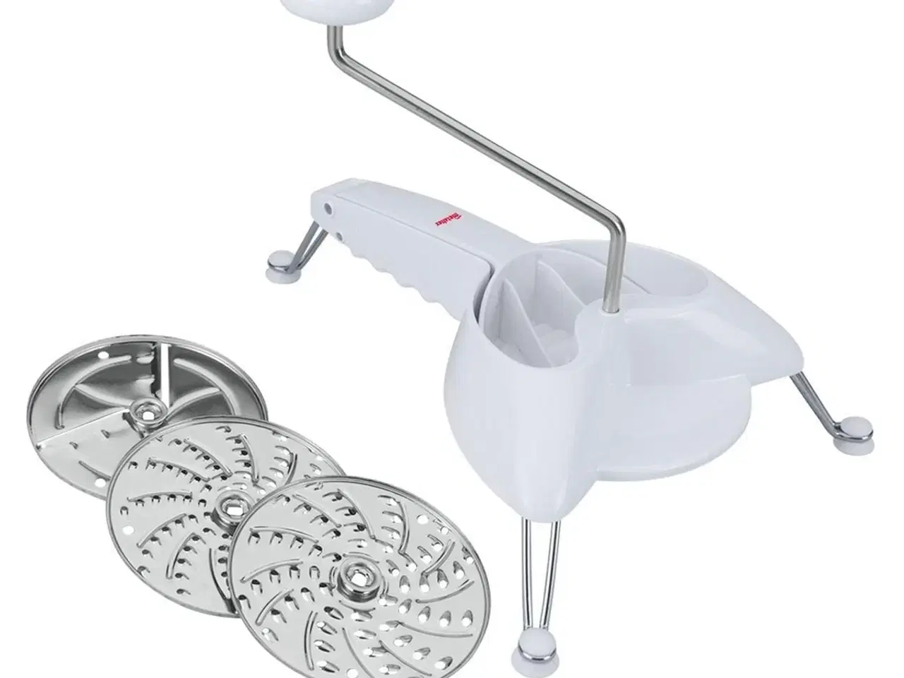 Billede 1 - Metaltex rivejern med ben - hvid, rustfrit stål (Ø 24 cm)