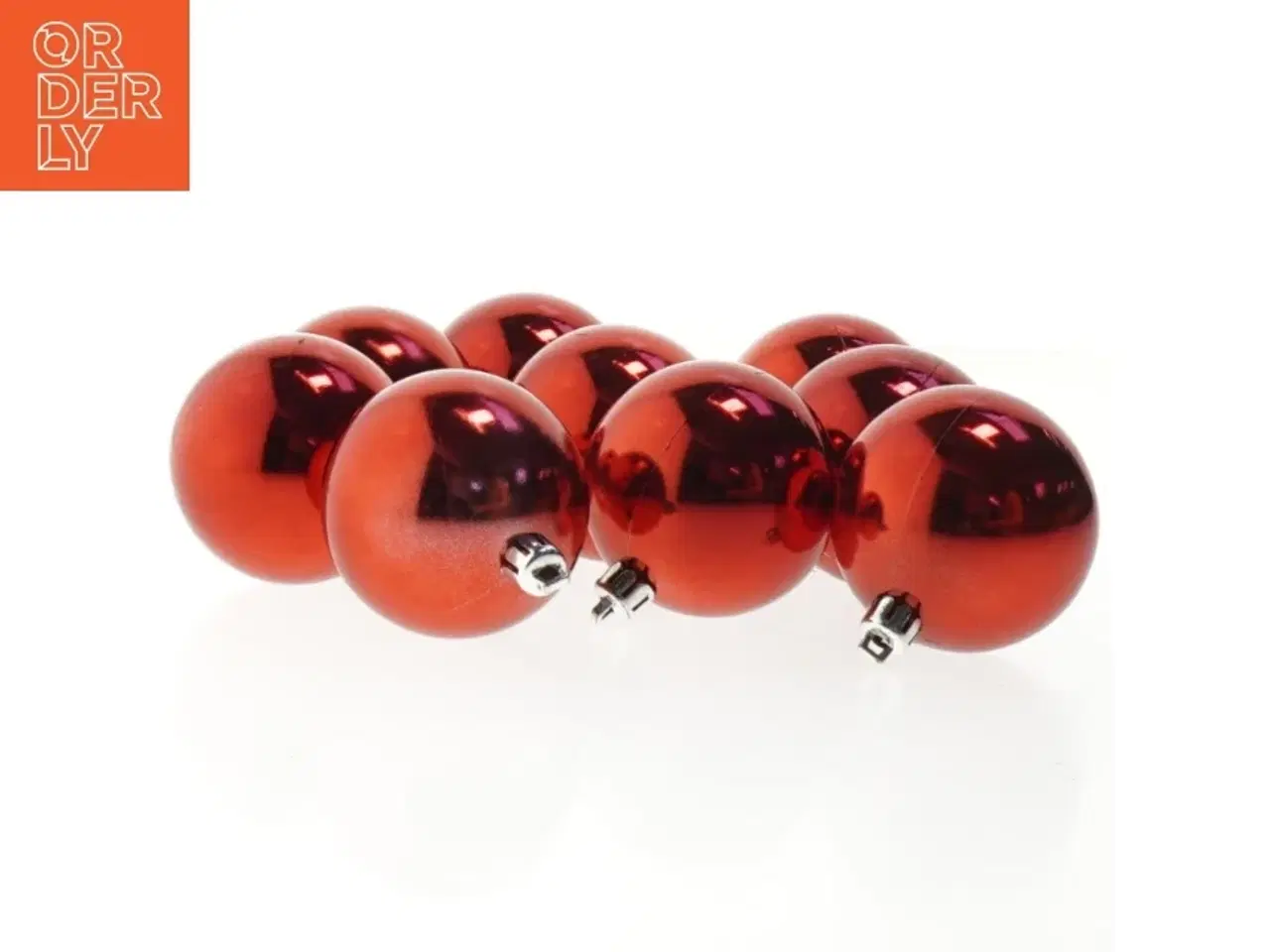 Billede 2 - Røde julekugler (str. 9 styk)