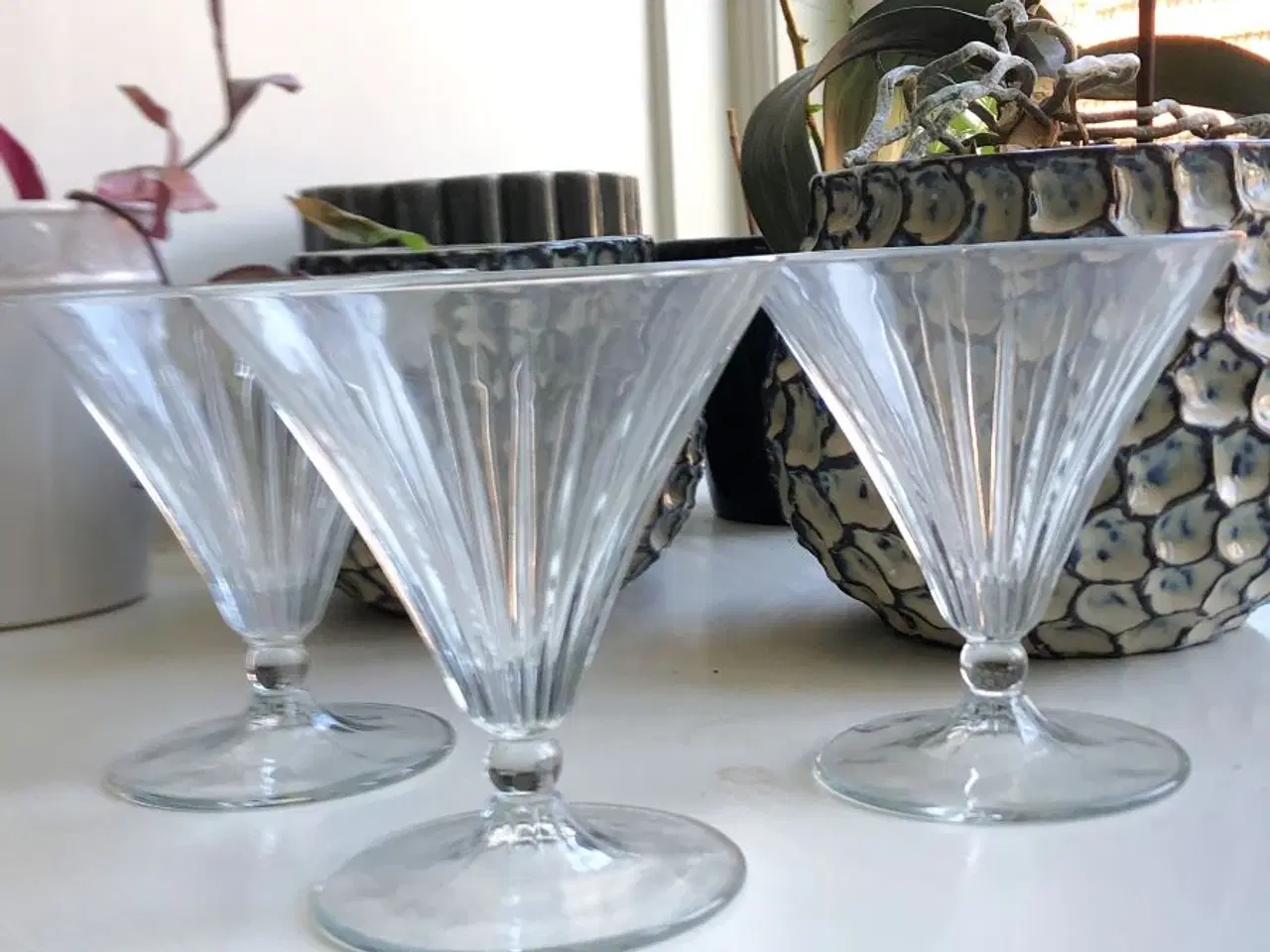 Billede 1 - 3 flotte martini-glas. Cocktailglas.