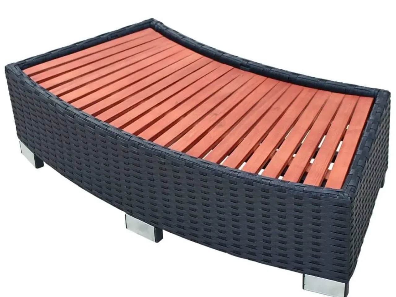 Billede 1 - Spatrin i polyrattan 92 x 45 x 25 cm sort